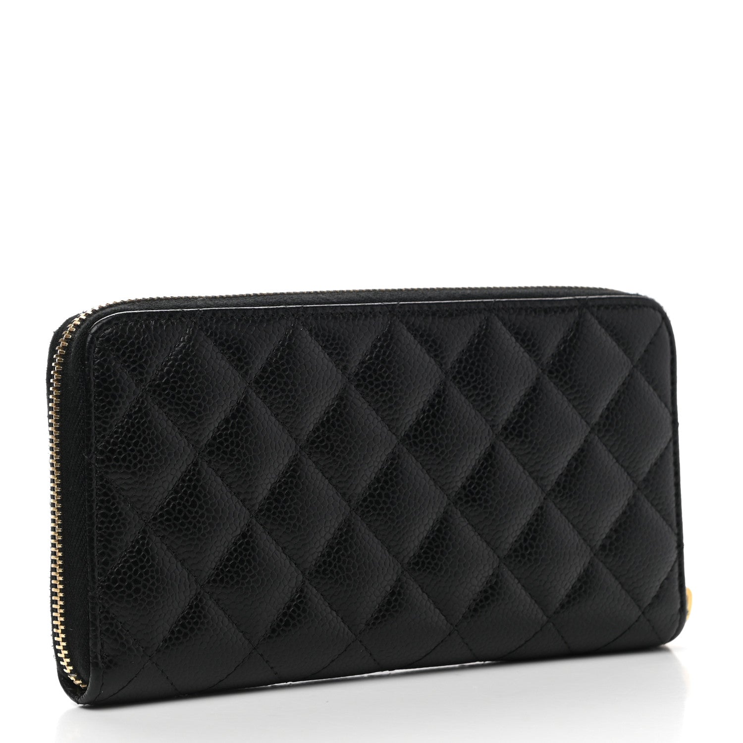Chanel Caviar Quilted Large Gusset Zip Around Wallet Black 3 of 10