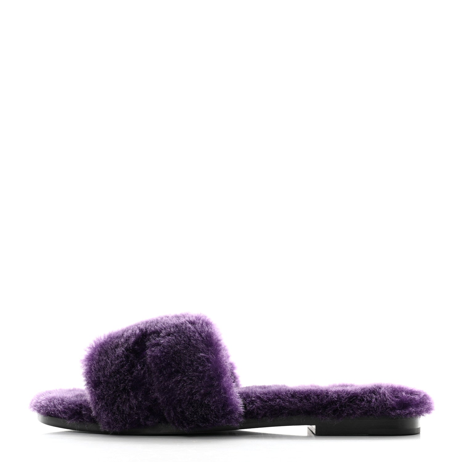 Hermes Woolskin Oran Sandals 36.5 Violet Fonce 1 of 9