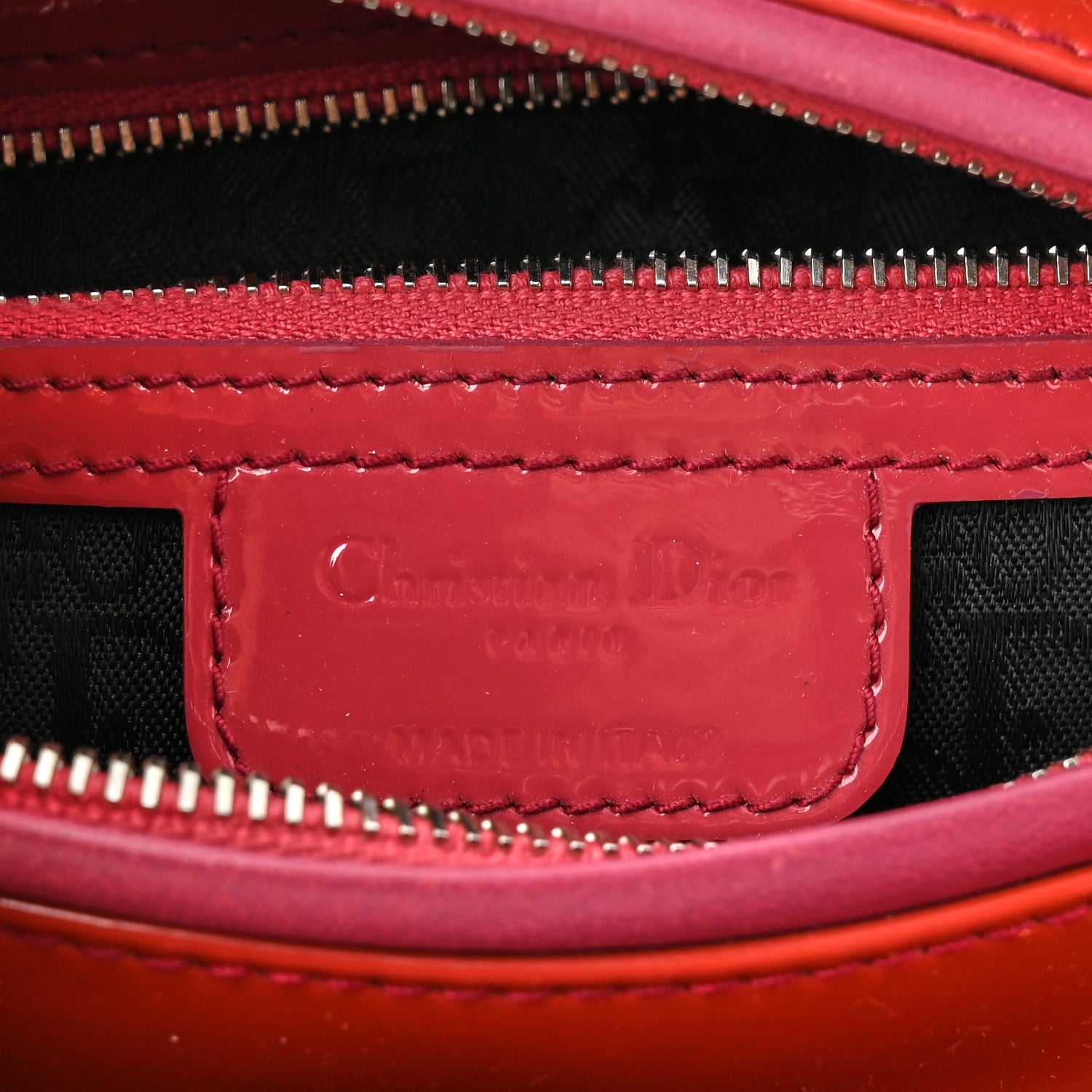 Christian Dior Patent Cannage Medium Lady Dior Red 6 of 11