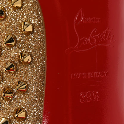 Christian Louboutin Glitter Mini Specchio Follies Spikes 100 Pumps 39.5 Gold 8 of 8