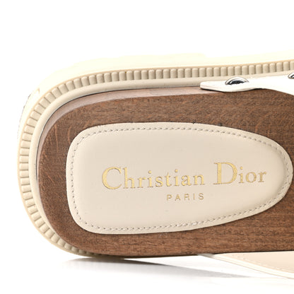 Christian Dior Calfskin Diorquake Buckled Lug Sole 15mm Sandals 38 White 8 of 9