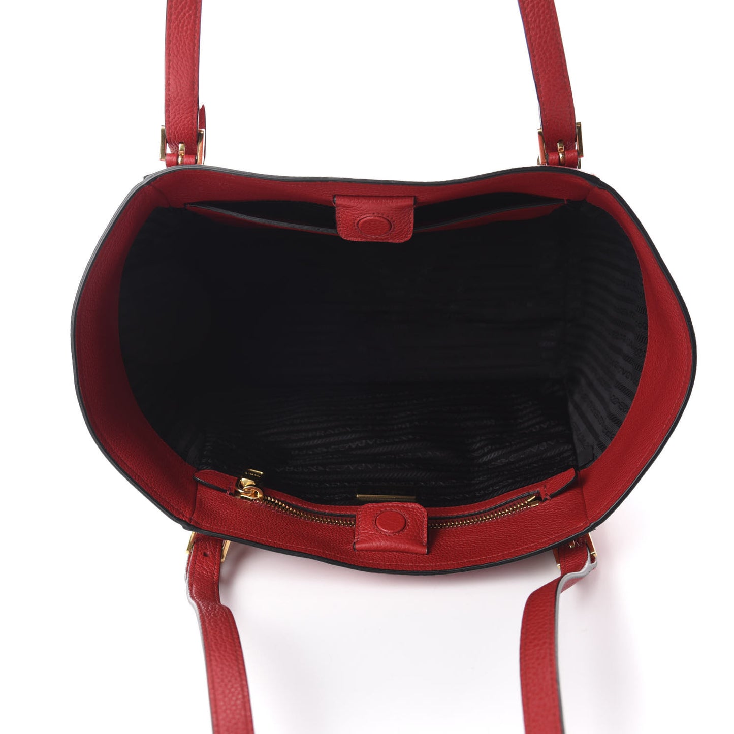 Vitello Daino Shopping Tote Rosso