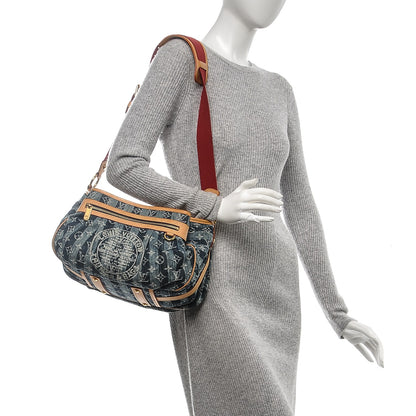 Louis Vuitton Denim Raye Porte Epaule MM 2 of 10