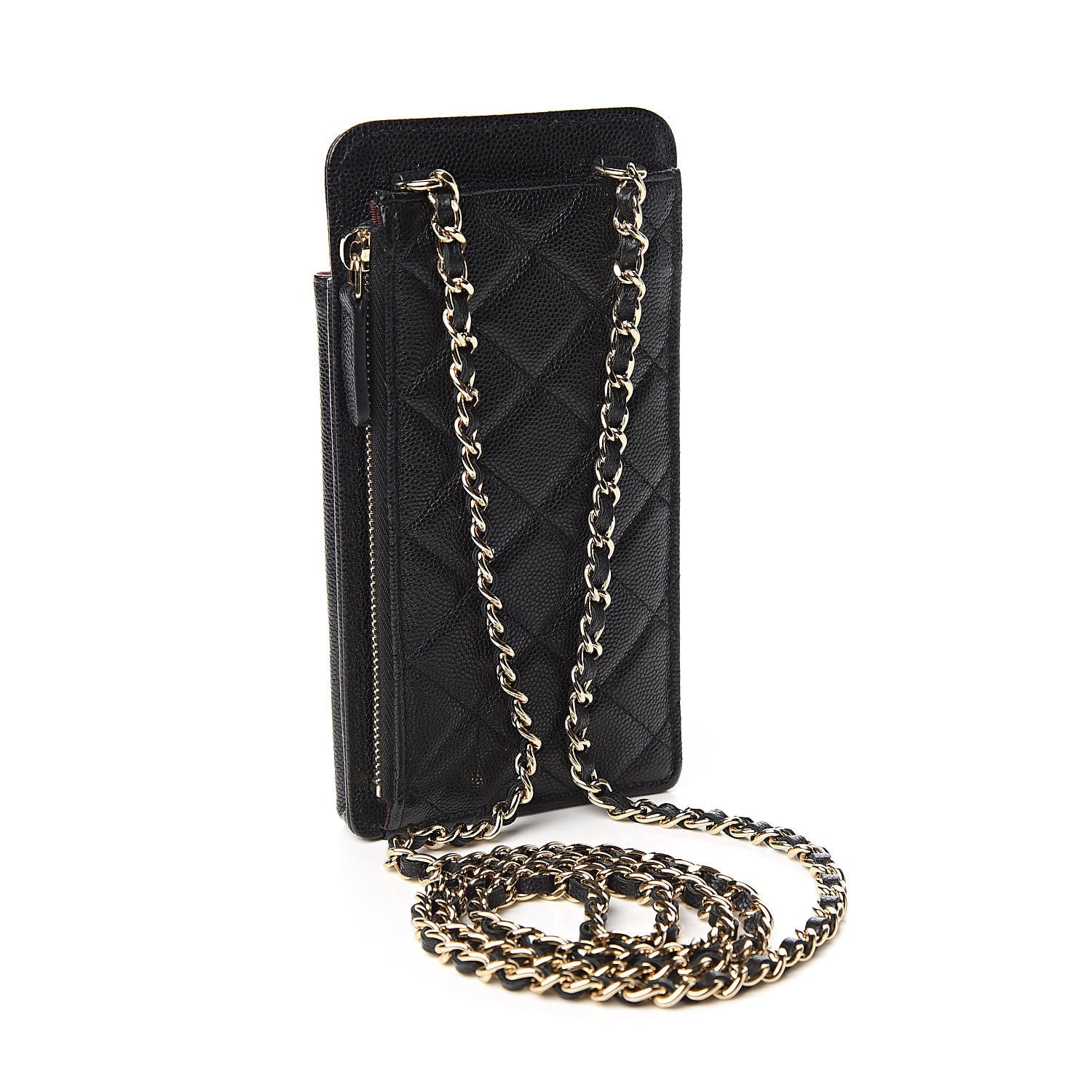 Chanel Caviar Quilted Zip Phone Case Black 4 of 12