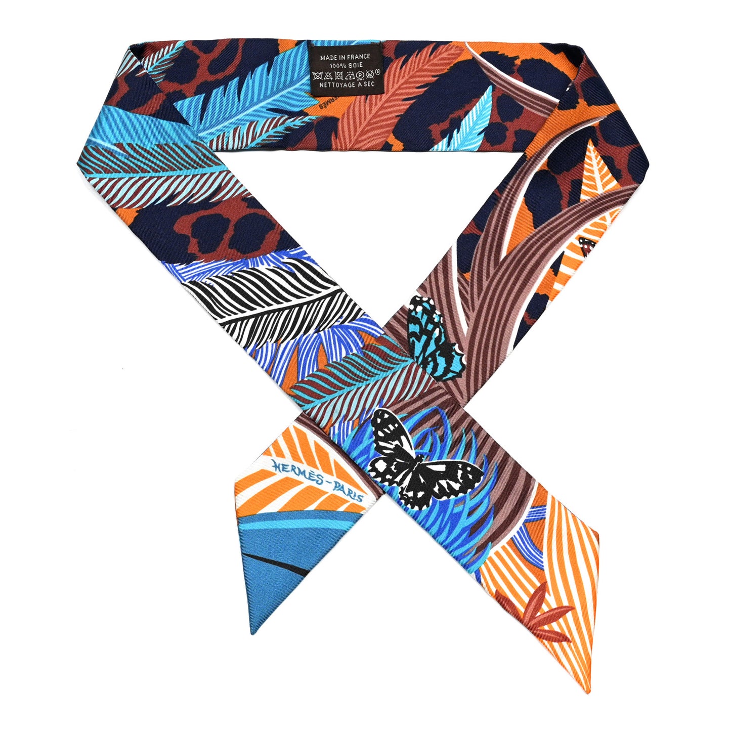 Silk Jaguar Quetzal Twilly Brun Bleu Orange