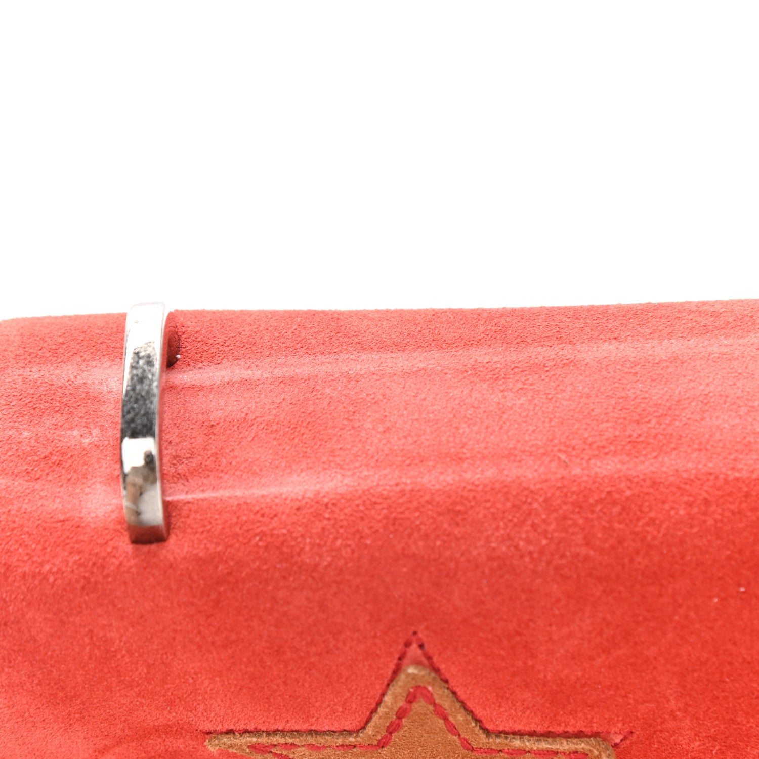 Saint Laurent Suede Star Patchwork Monogram Small Spontini Saddle Bag Red 12 of 14