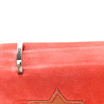 Saint Laurent Suede Star Patchwork Monogram Small Spontini Saddle Bag Red 12 of 14