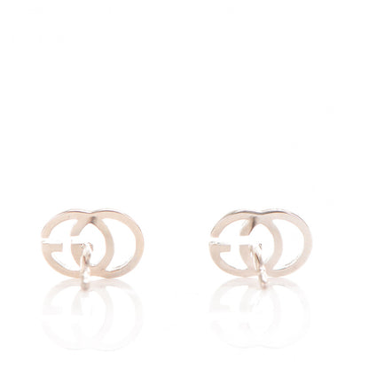 Gucci 18K White Gold GG Tissue Stud Earrings 5 of 7