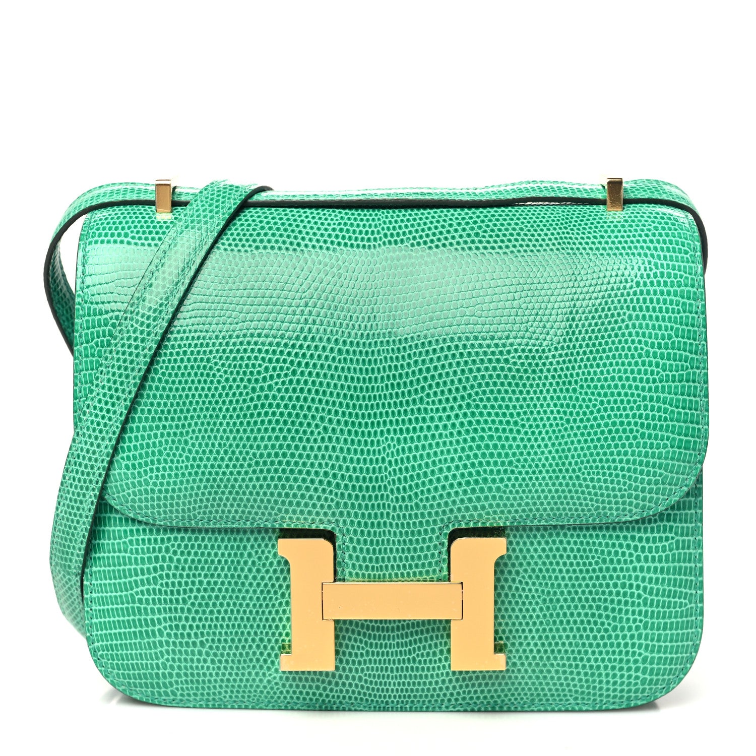 Hermes Lizard Constance 18 Menthe 1 of 11
