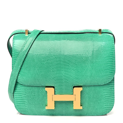 Hermes Lizard Constance 18 Menthe 1 of 11