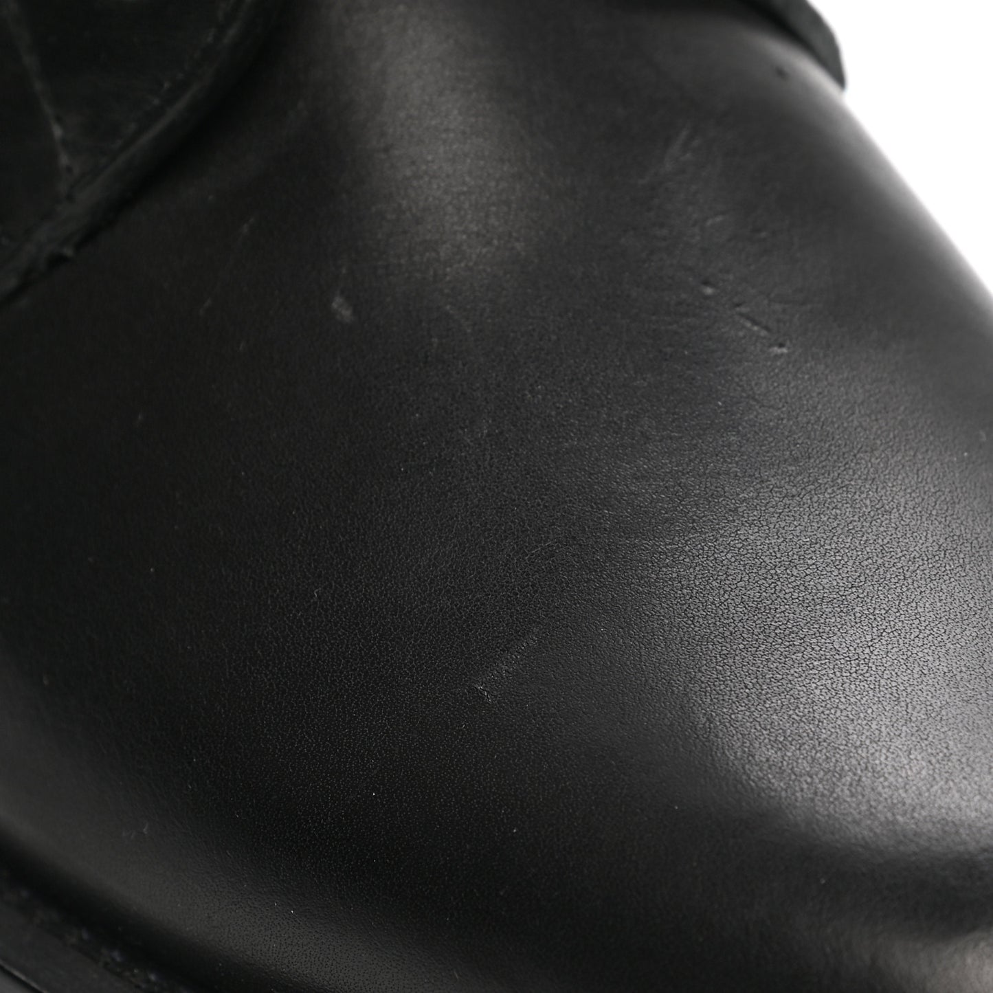 Smooth Calfskin Studded Womens Punk Ranger Boots 39.5 Black