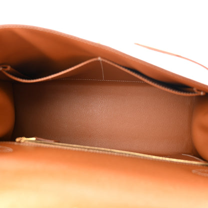 Hermes Epsom Kelly Sellier 32 Gold 5 of 12