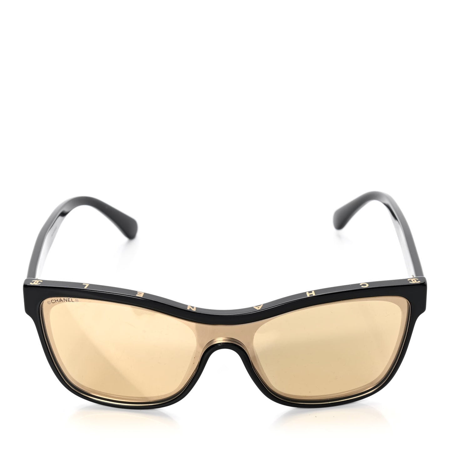 Acetate Logo Shield Sunglasses 5418 Black