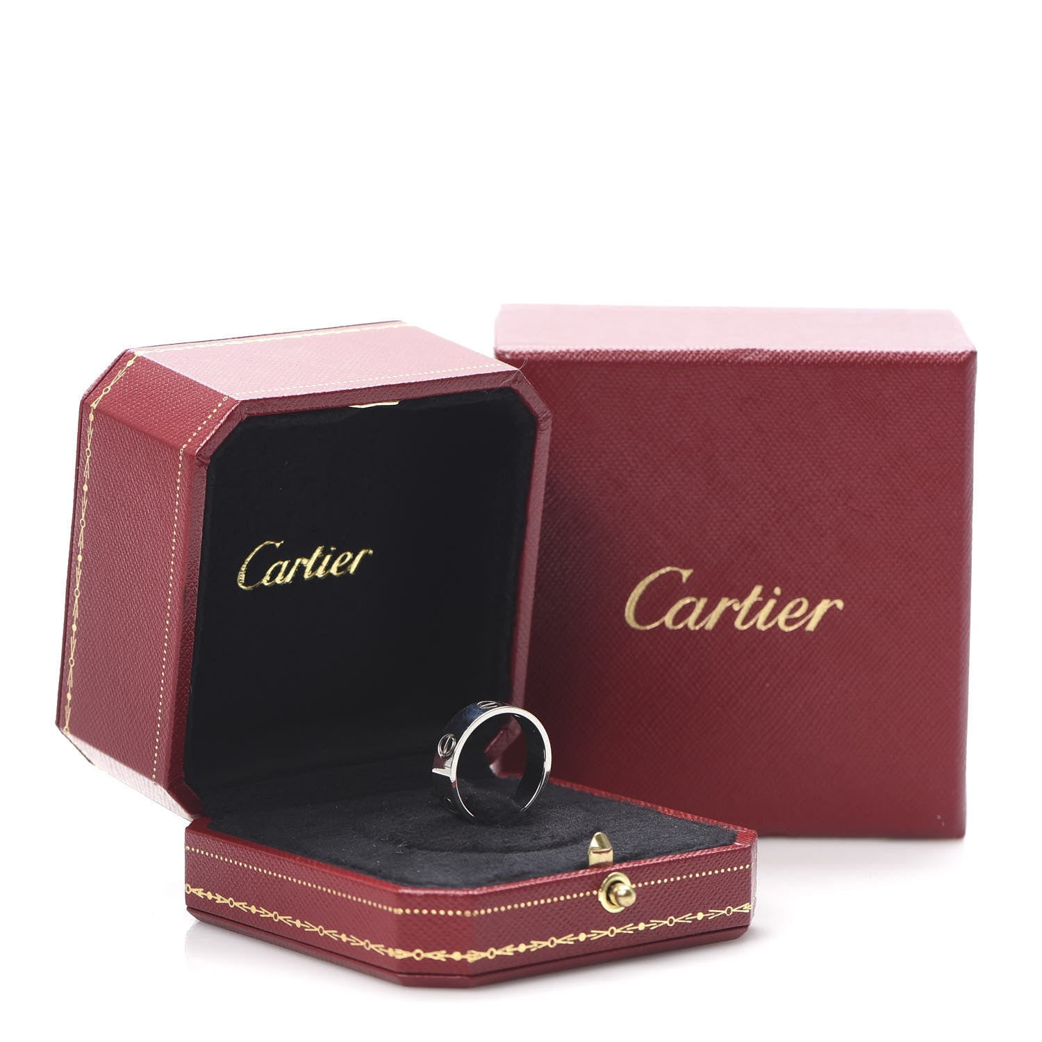 Cartier 18K White Gold 5.5mm LOVE Ring 56 7.5 5 of 5