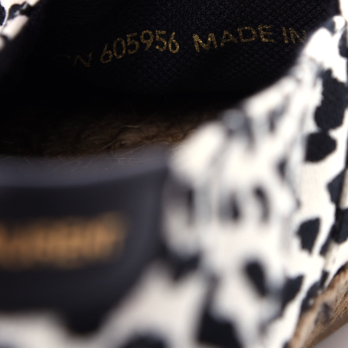 Canvas Leopard Print Espadrilles 38 Latte Black