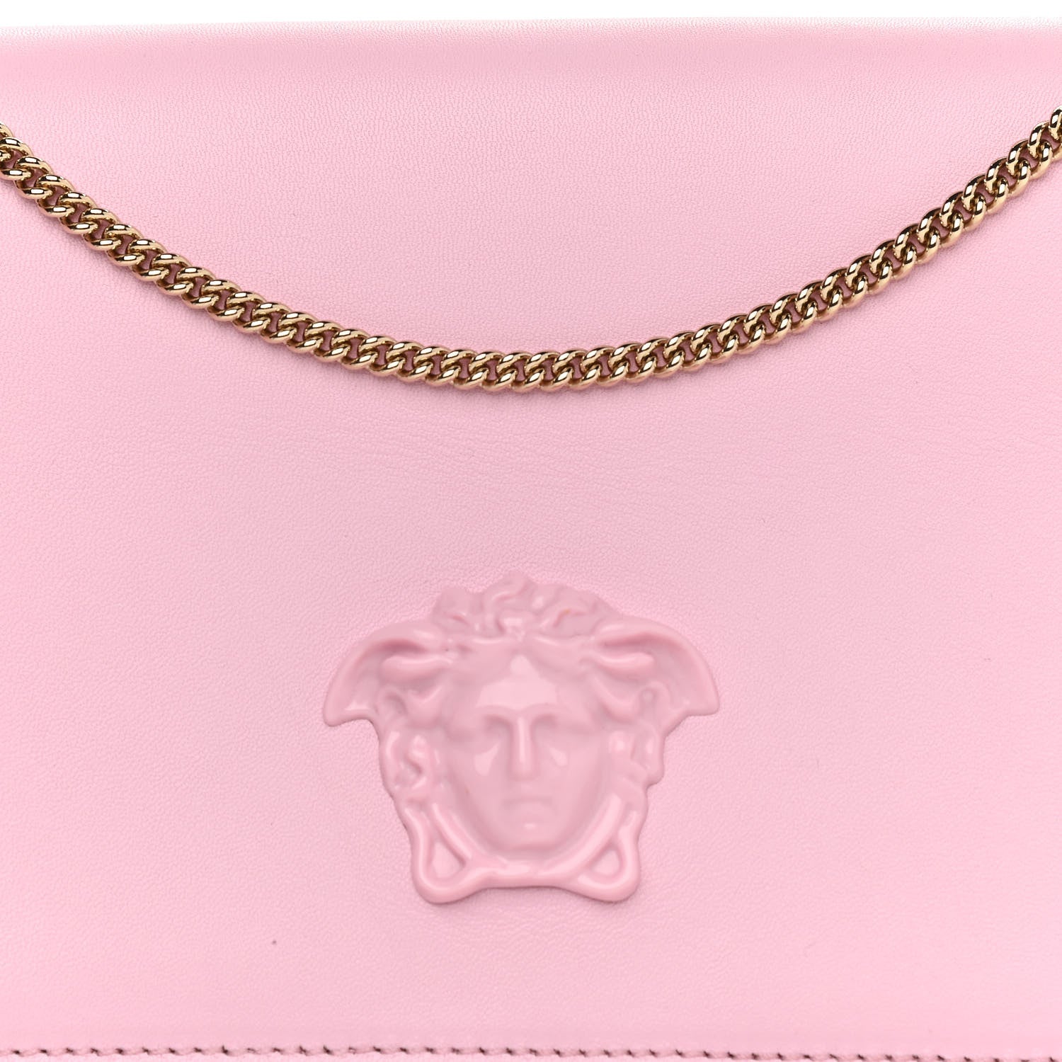 Versace Smooth Calfskin Palazzo Chain Evening Bag Pink 8 of 13