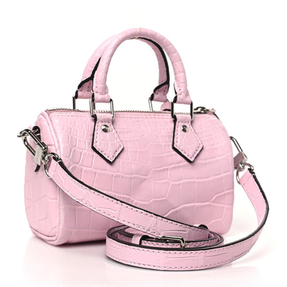 Louis Vuitton Alligator Nano Speedy Pink 3 of 9