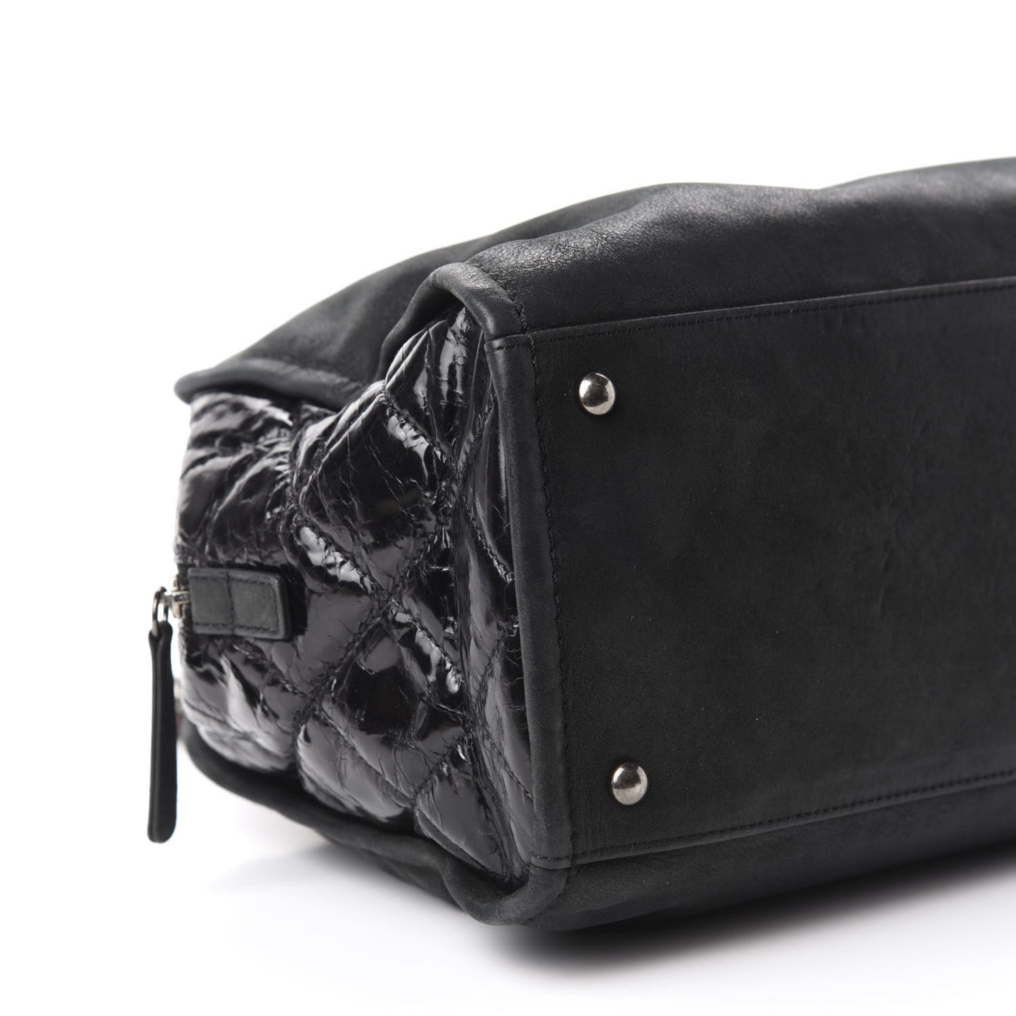 Iridescent Calfskin In The Mix Bowler Black