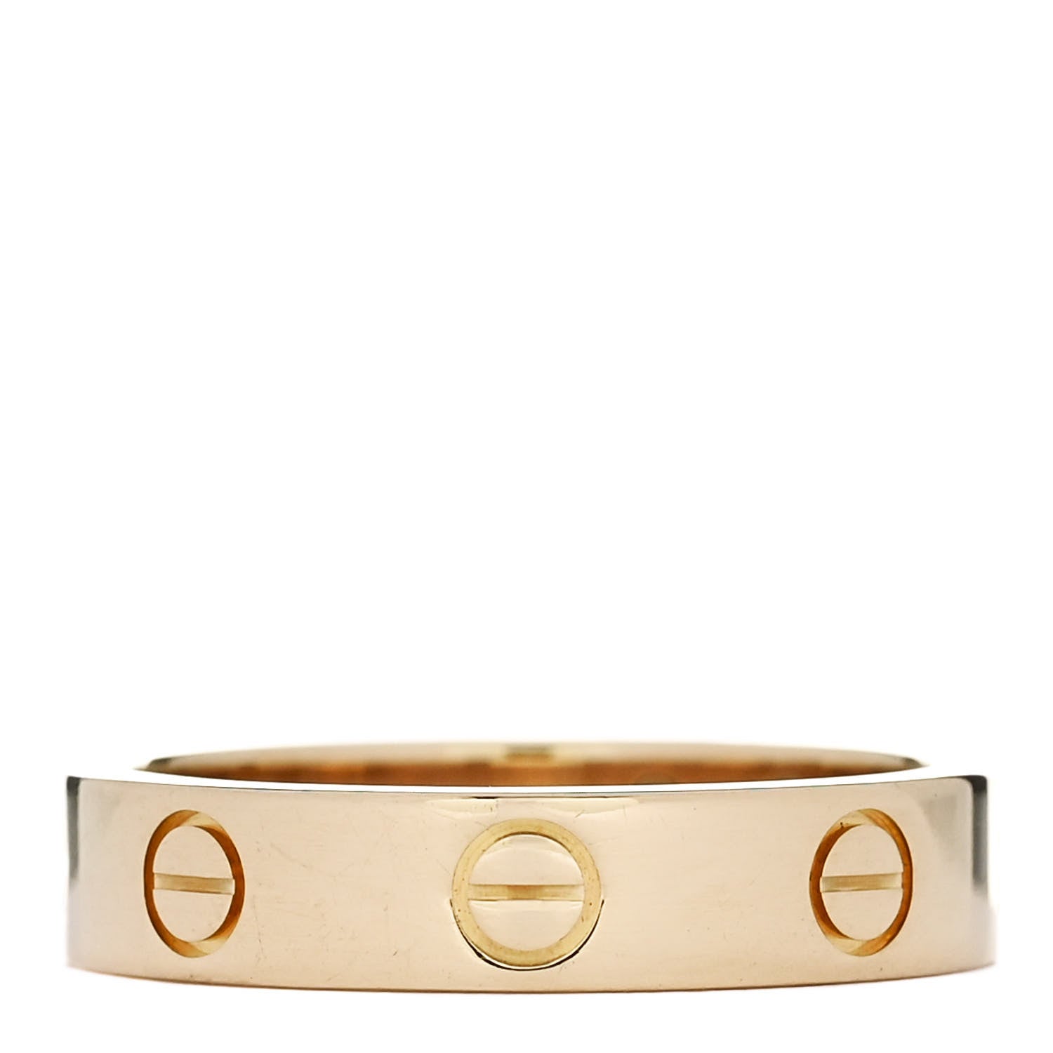 Cartier 18K Yellow Gold Diamond 4mm LOVE Wedding Band Ring 50 5.25 3 of 4