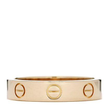 Cartier 18K Yellow Gold Diamond 4mm LOVE Wedding Band Ring 50 5.25 3 of 4