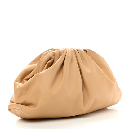 Bottega Veneta Smooth Butter Calf The Pouch Oversized Clutch Almond 3 of 11