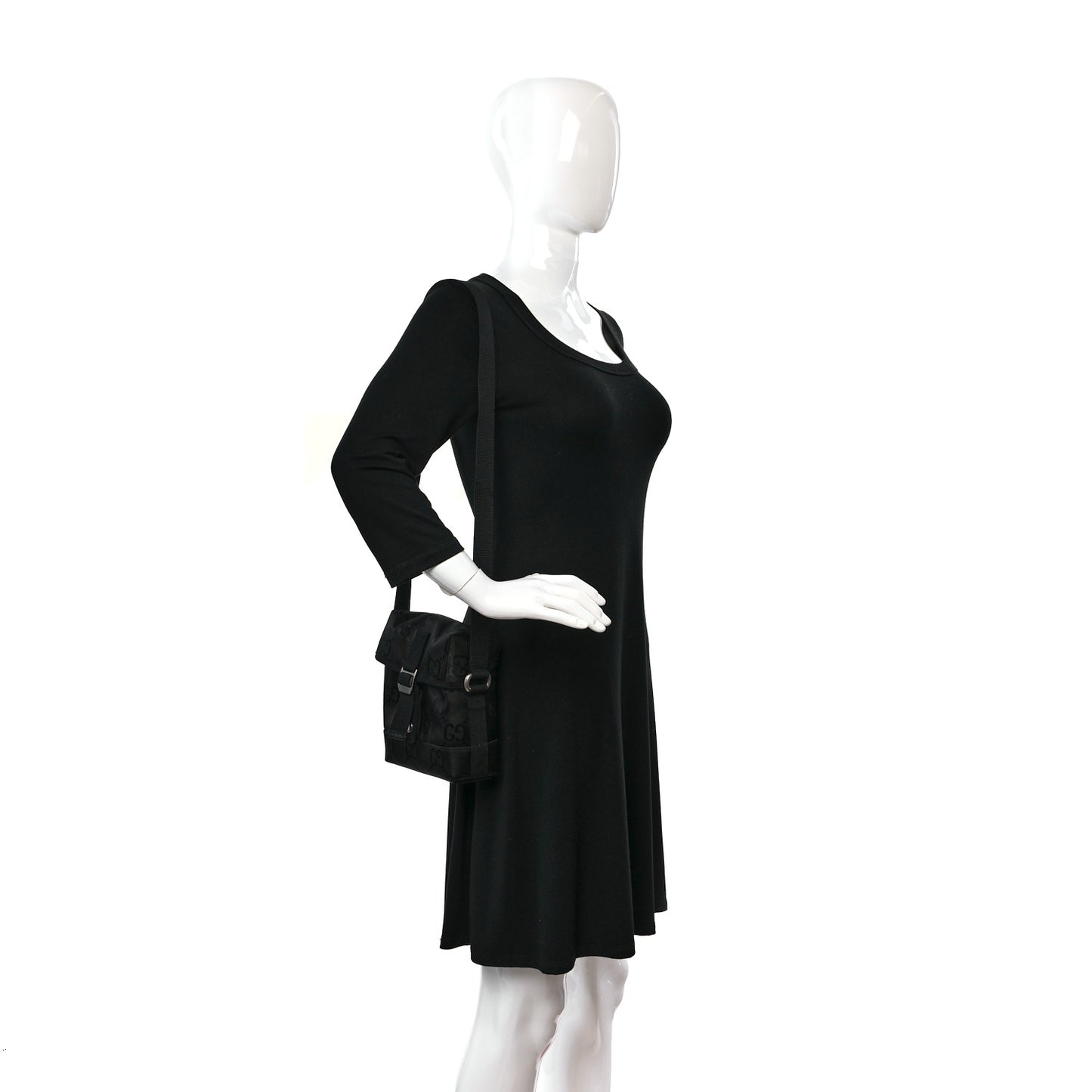 Econyl Nylon Monogram Off The Grid Messenger Bag Black