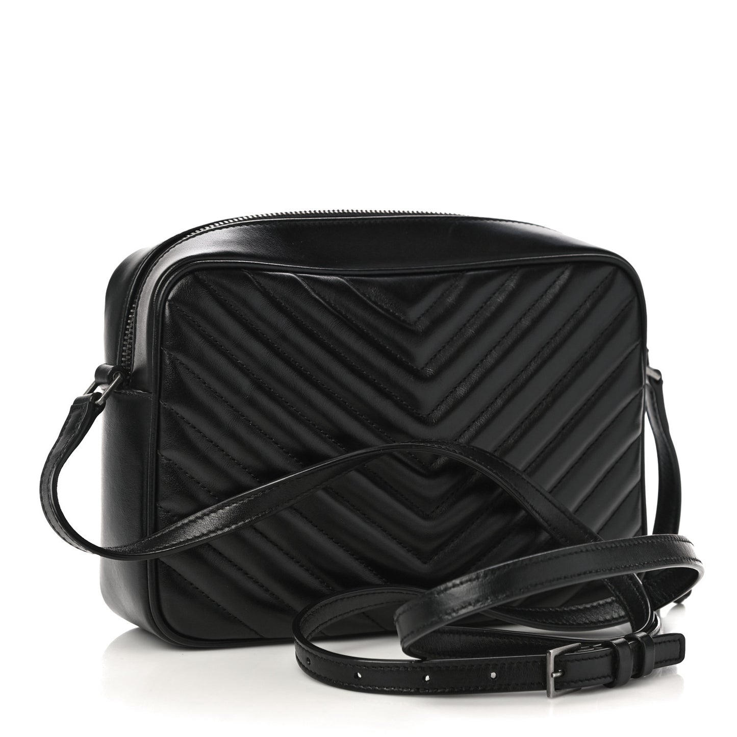 Calfskin Matelasse Monogram Lou Camera Bag Black