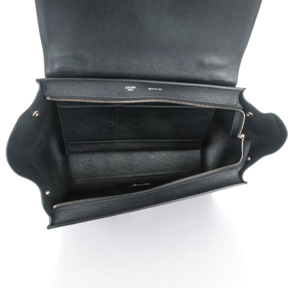 Celine Drummed Calfskin Suede Medium Trapeze Black 5 of 8