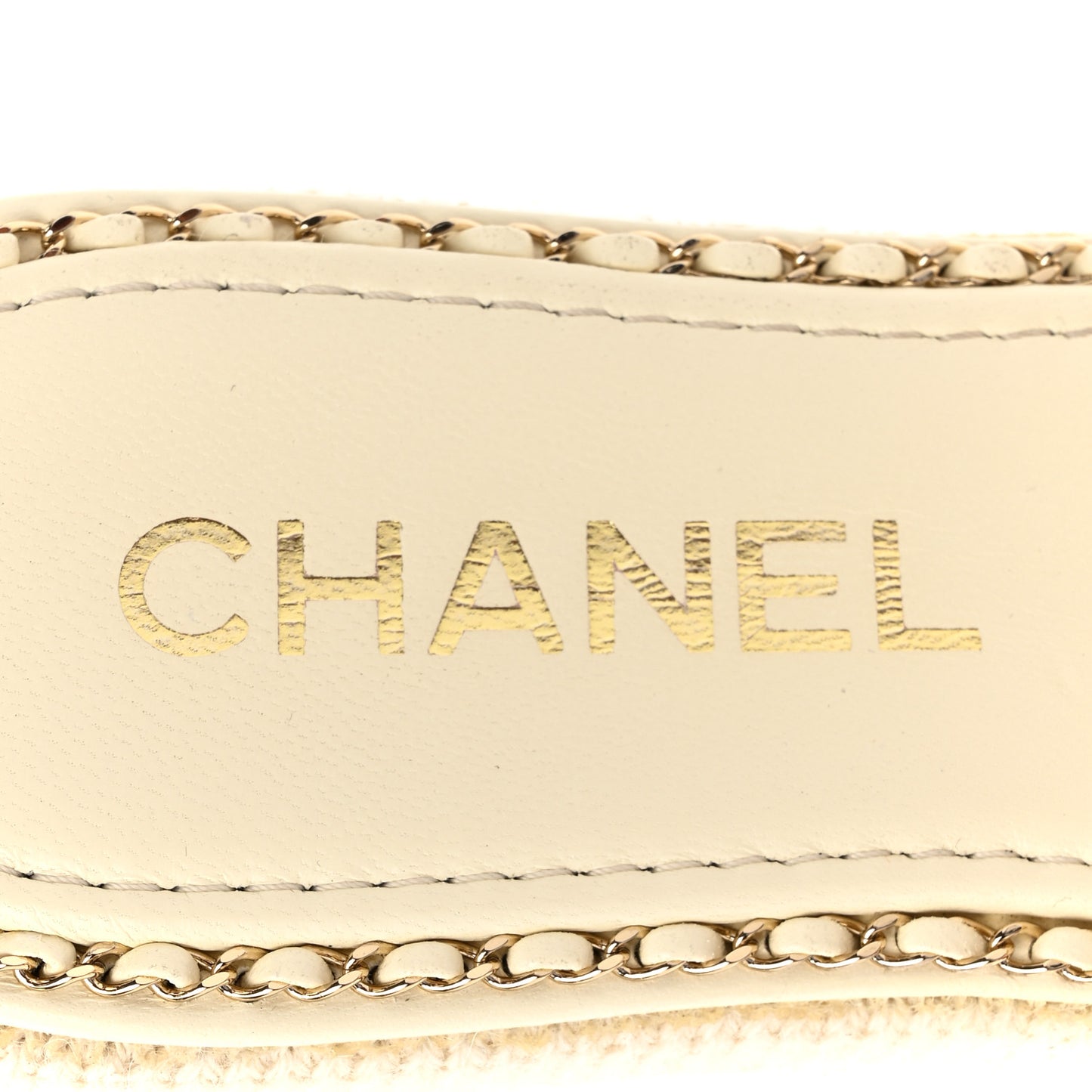 Wool Alpaca Chain CC Slide Sandals  39 Ivory