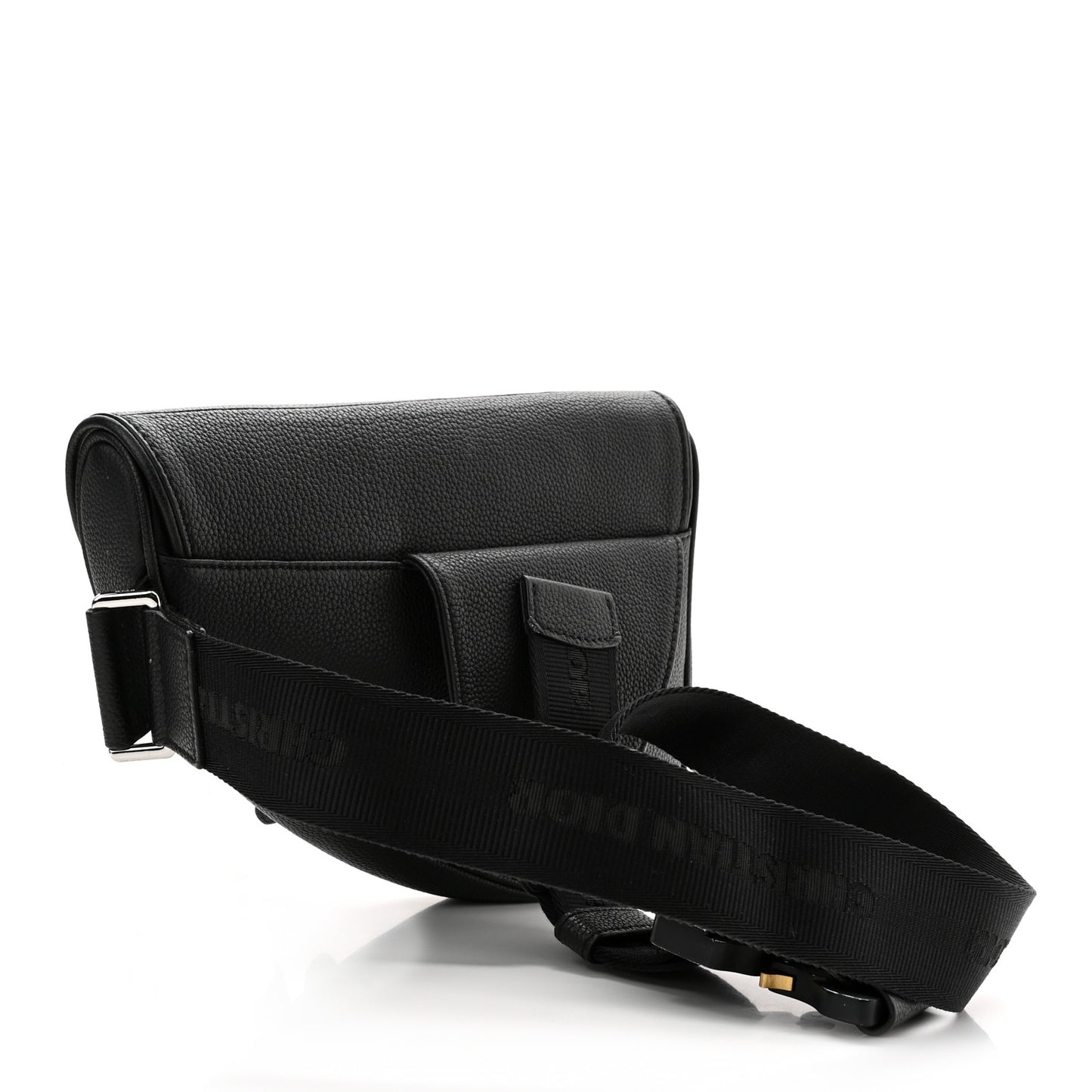 Grained Calfskin Kim Jones Saddle Bag Black