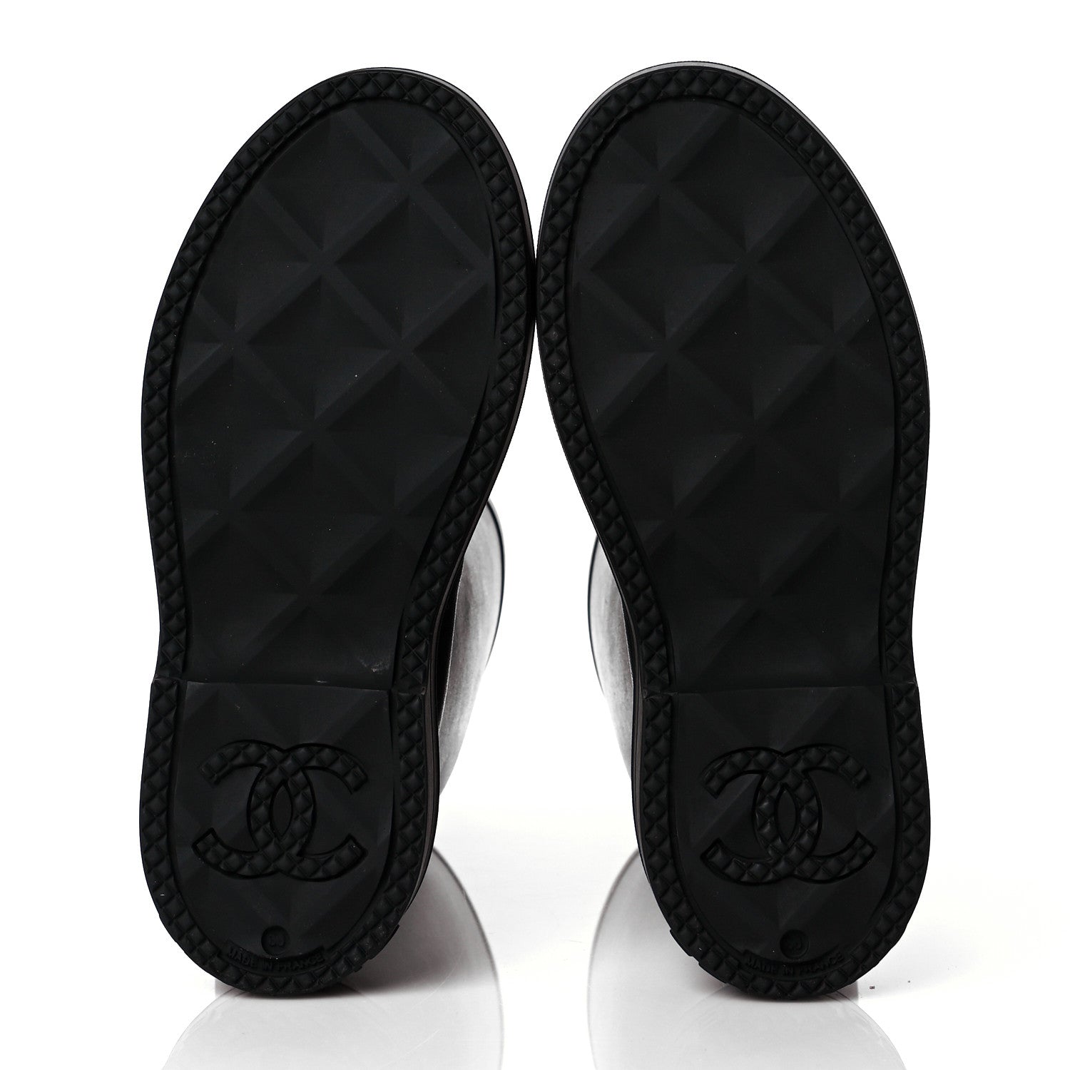 Chanel Caoutchouk CC High Boots 36 Black 6 of 9