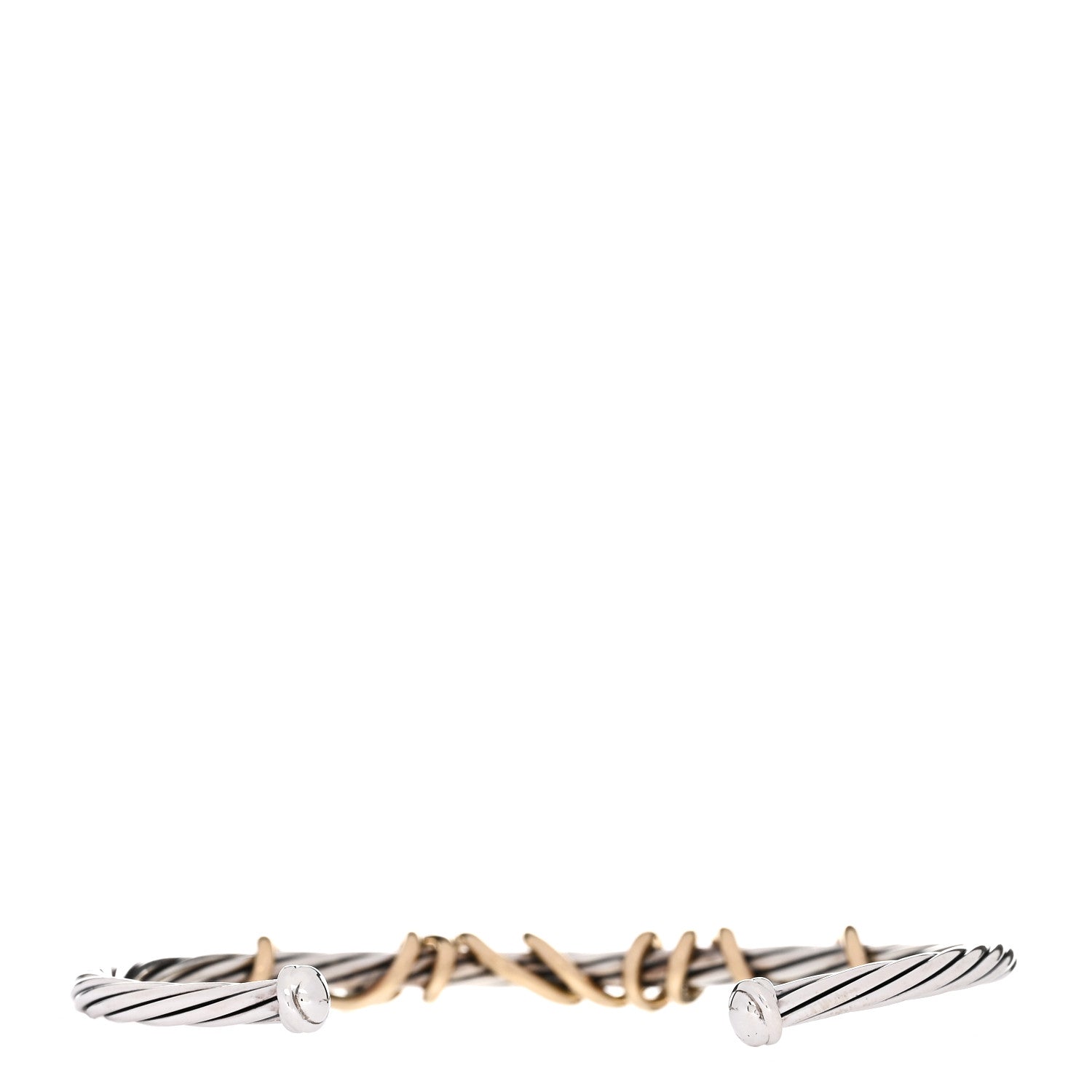 David Yurman Sterling Silver 14K Yellow Gold DY Whispers Mom Bracelet 5 of 8