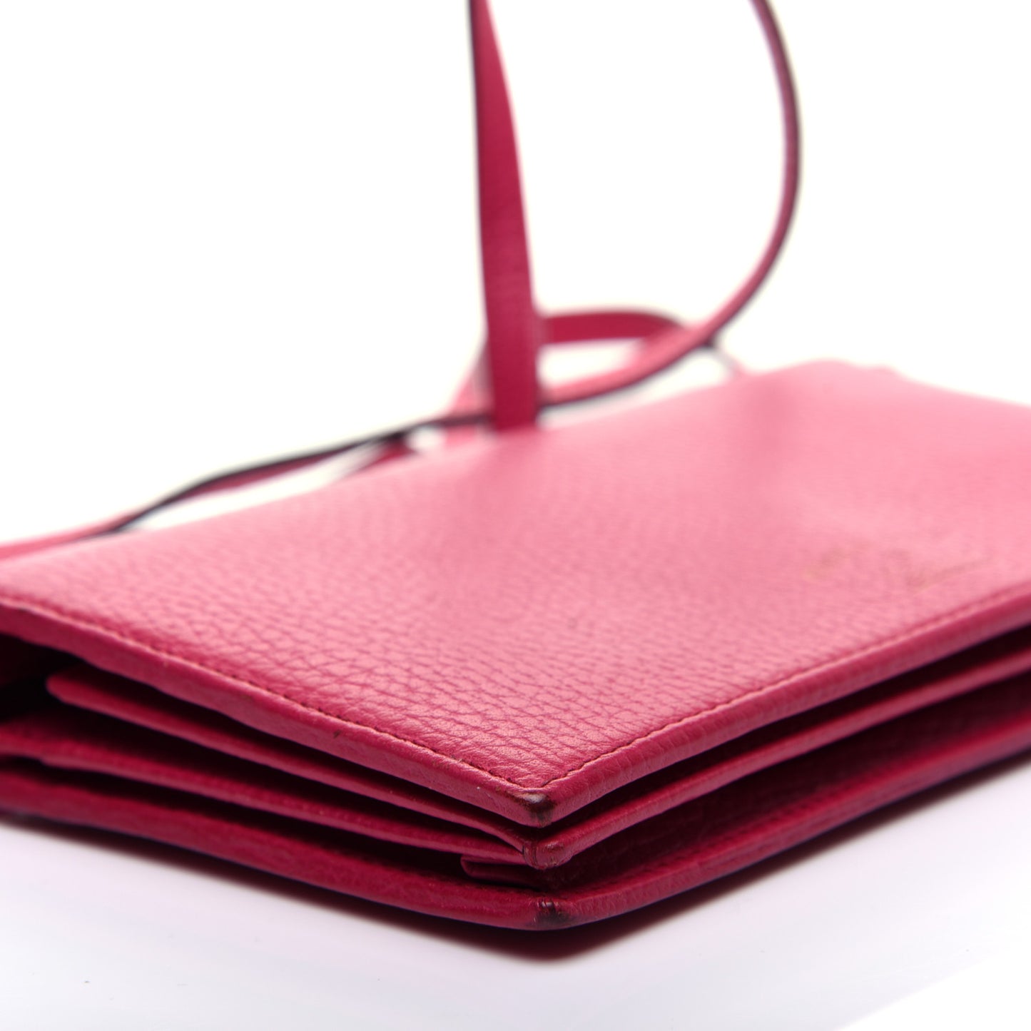 Dollar Calfskin Mini Swing Wallet Bag Blossom