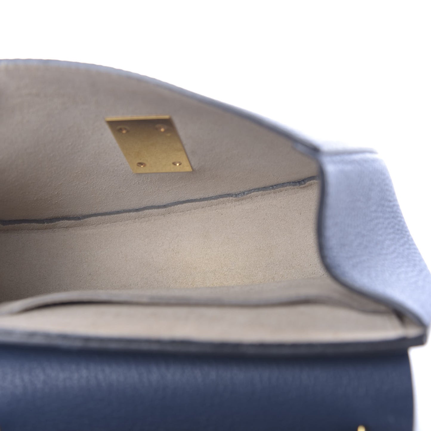 Grained Lambskin Mini Drew Shoulder Bag Royal Navy