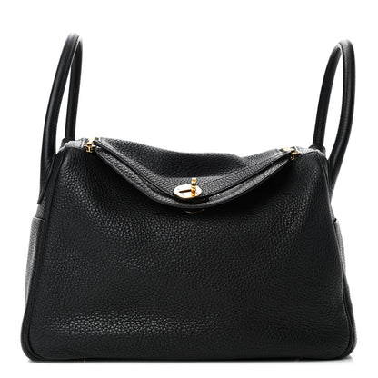 Hermes Taurillon Clemence Lindy 30 Black 1 of 4
