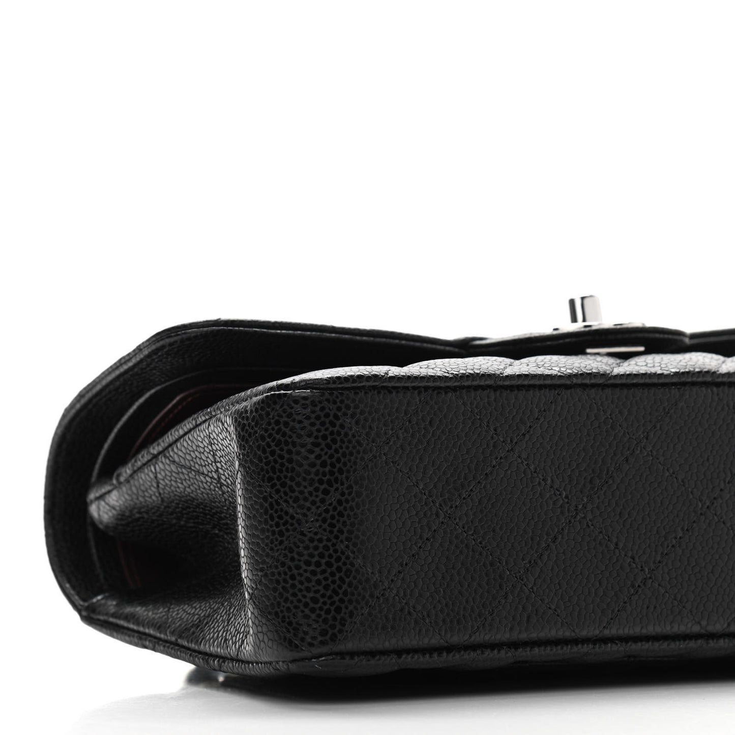 Caviar Quilted Small Double Flap Black