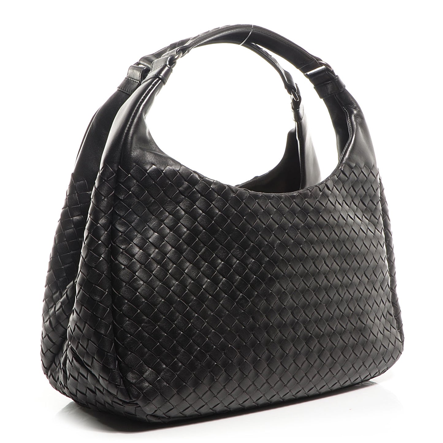 Nappa Intrecciato Medium Campana Hobo Black