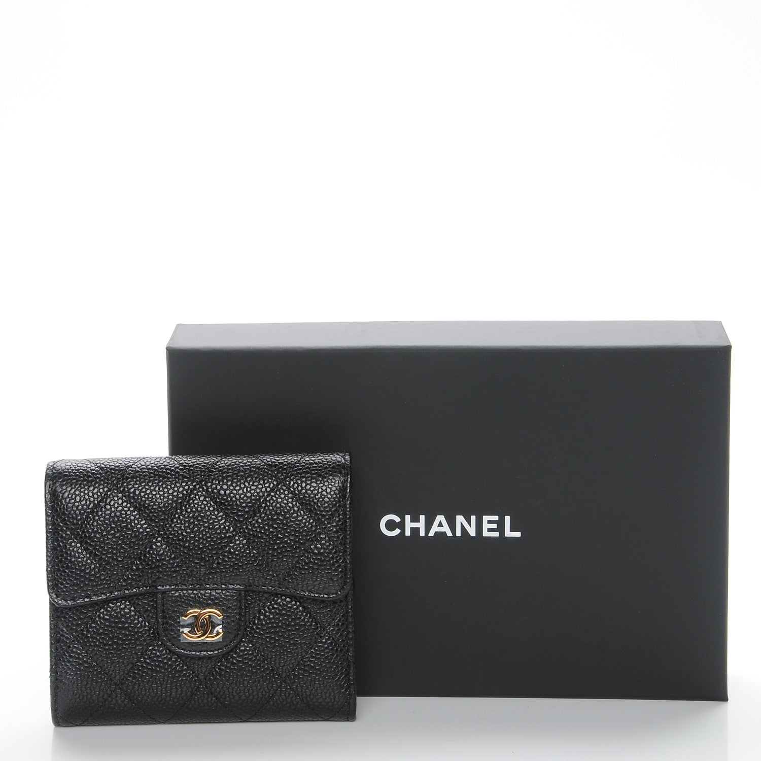 Chanel Caviar Quilted Compact Flap Wallet Black 9 of 9