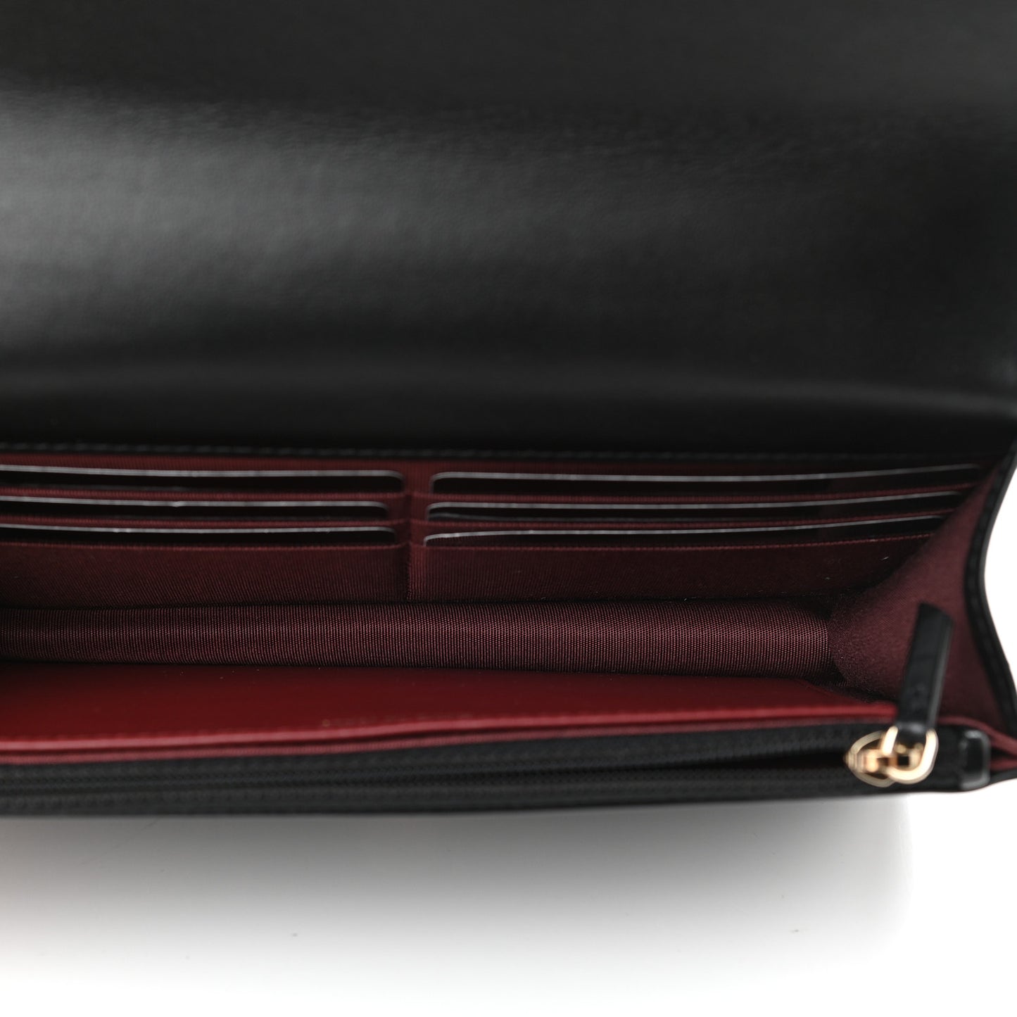 Calfskin Quilted Perfect Fit Wallet On Chain WOC Black
