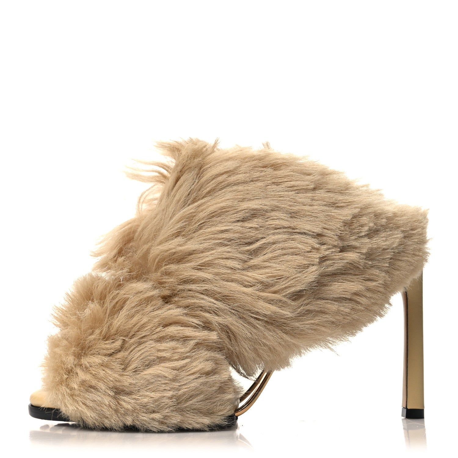 Bottega Veneta Shearling Curve Soft Poodle Slide Sandals 37 Heirloom 1 of 9
