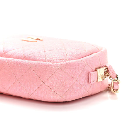 Chanel Iridescent Caviar Quilted Small Timeless Camera Case Pink 9 of 9