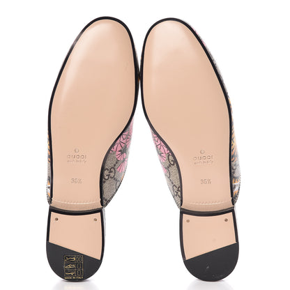 Gucci GG Supreme Monogram Bengal Womens Princetown Slippers 36.5 Beige Crop Pink 8 of 10