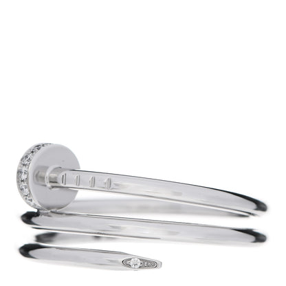 Cartier 18K White Gold Diamond Double Wrap Juste Un Clou Ring 60 9 3 of 8