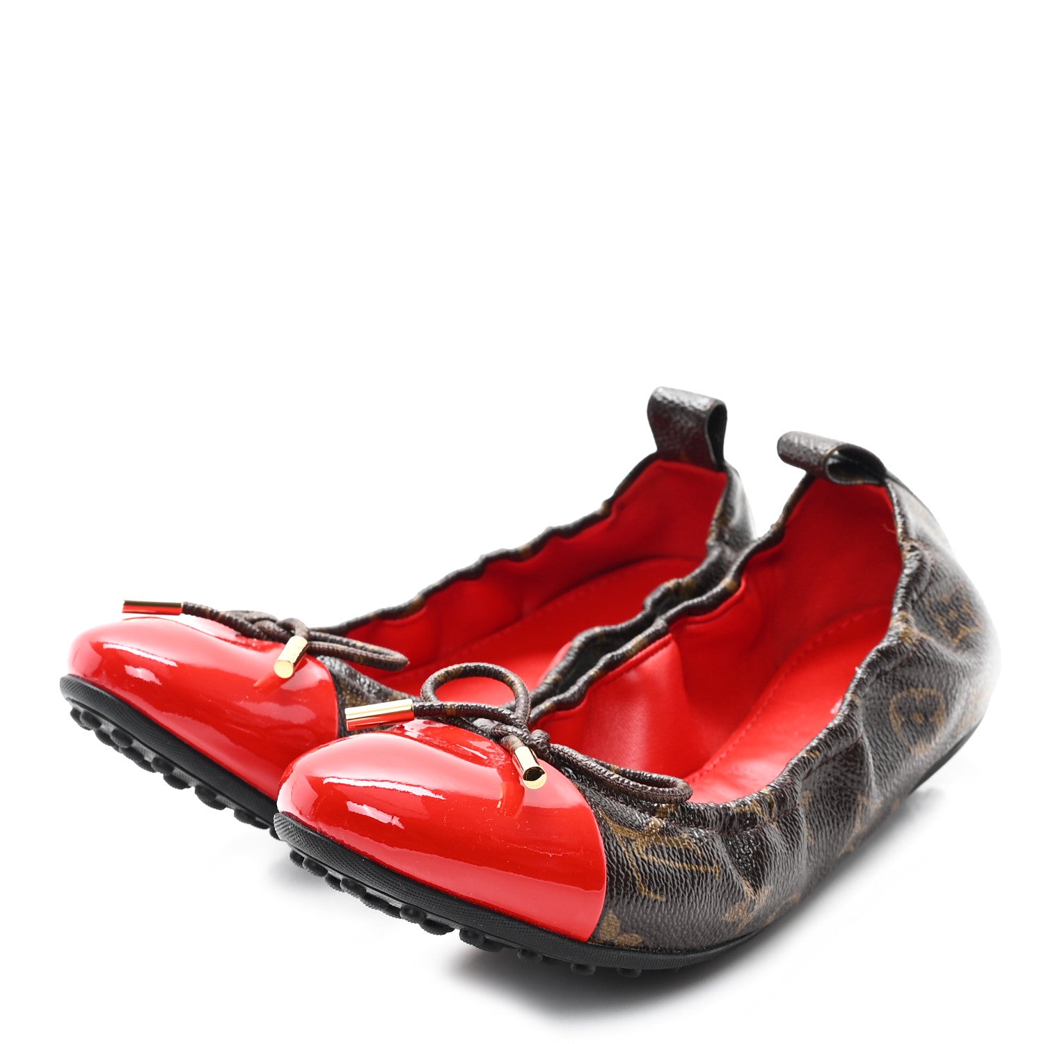 Louis Vuitton Monogram Patent Flirty Ballerina Flats 38.5 Coquelicot 4 of 11