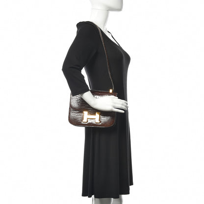 Hermes Shiny Porosus Crocodile Constance 23 Havane 2 of 18