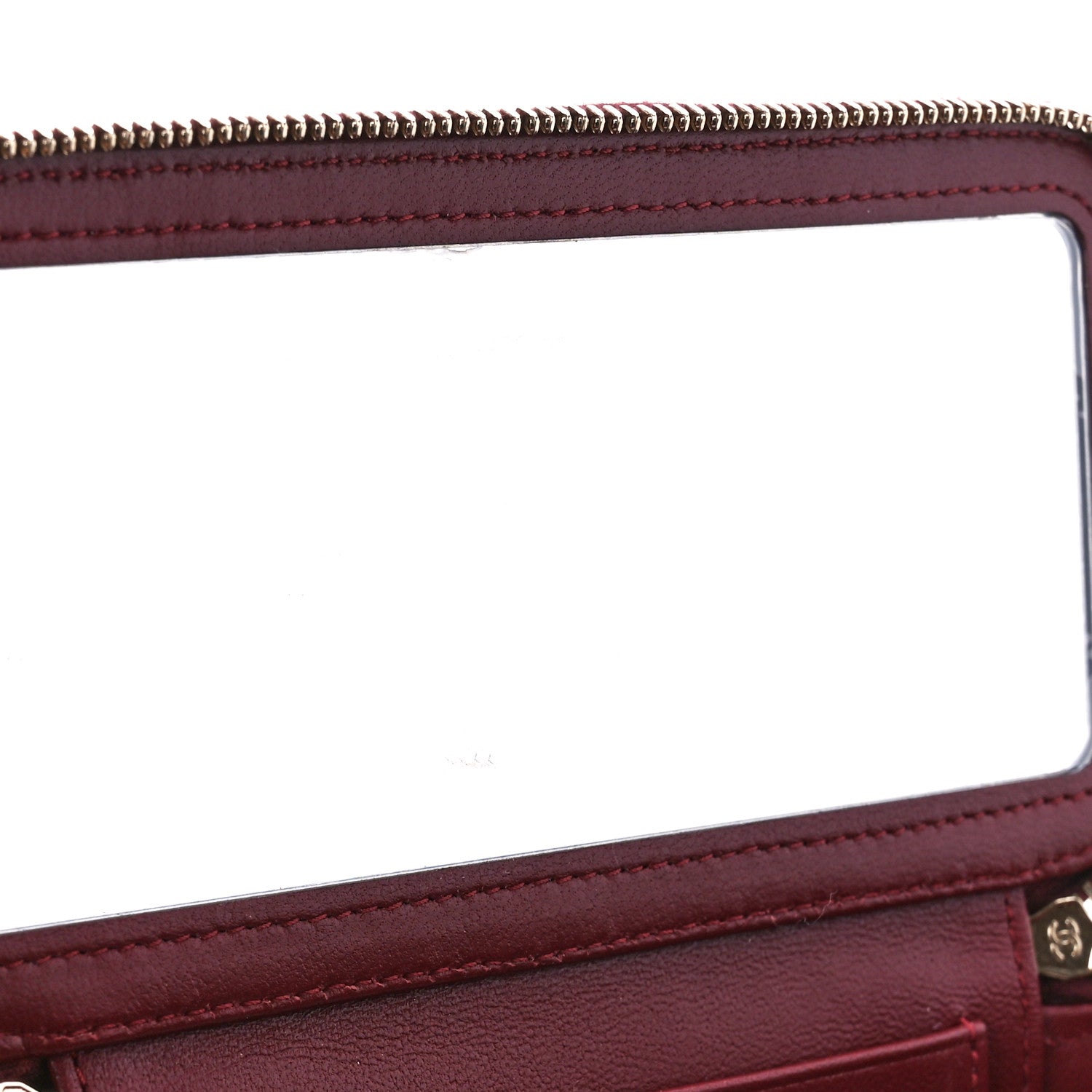 Chanel Lambskin Quilted Small Pillow Crush Vanity Case With Chain Dark Red 11 of 15