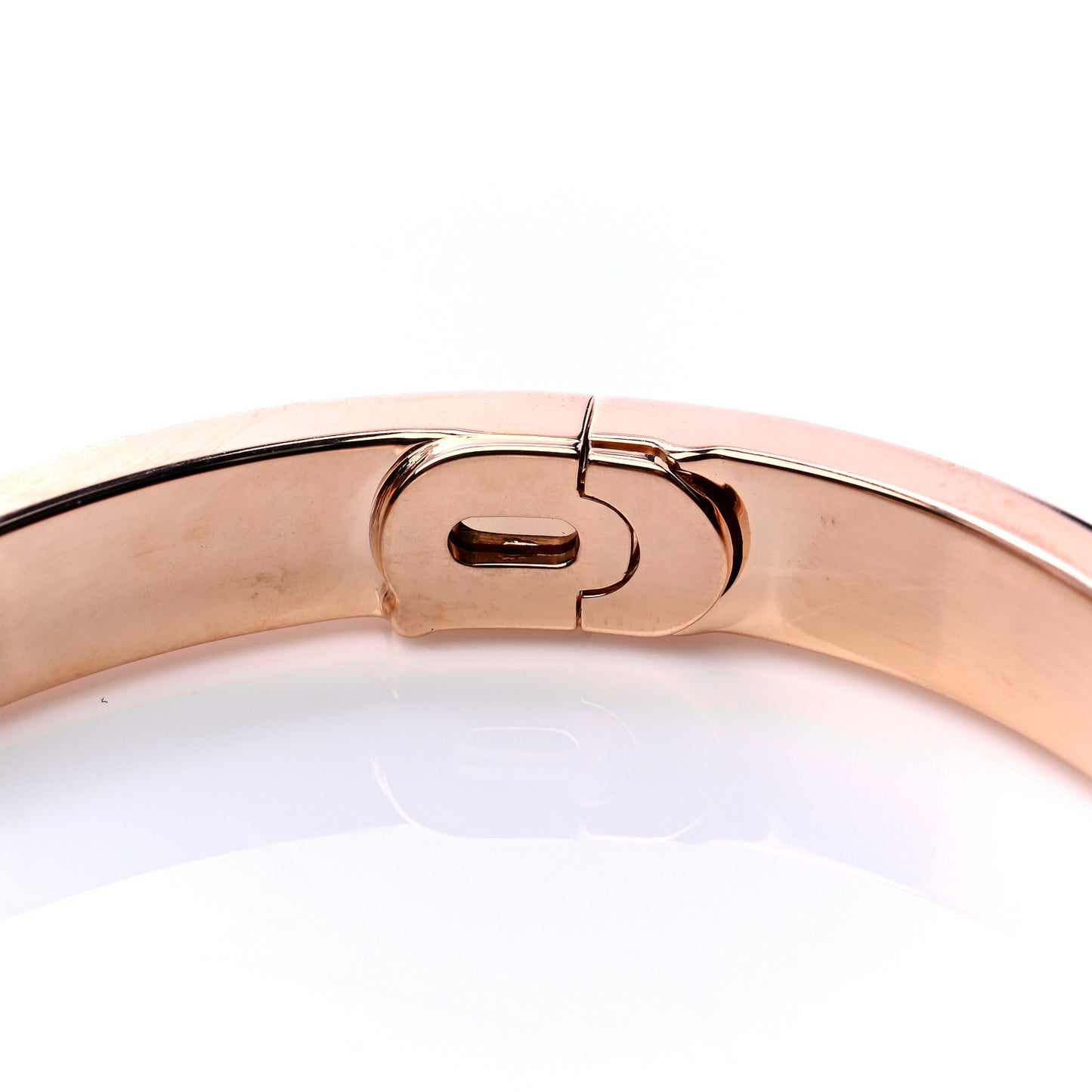18K Pink Gold Diamond LOVE Paved Bracelet 18
