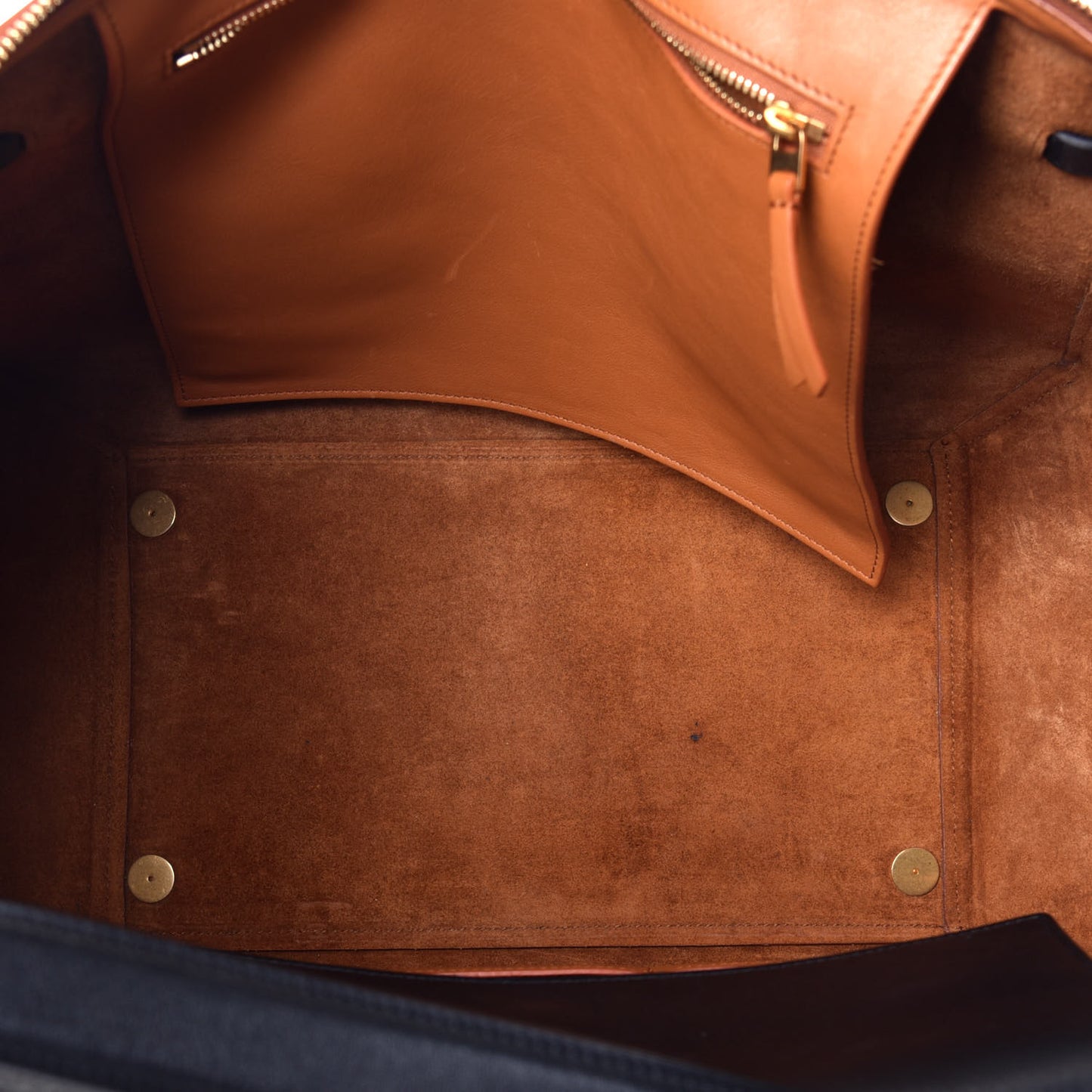 Smooth Calfskin Large Bi-Color Belt Bag Tan