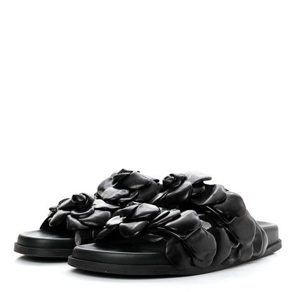 Valentino Garavani Kidskin Atelier 03 Rose Edition Double Buckle Slide Sandals 40 Black 3 of 9