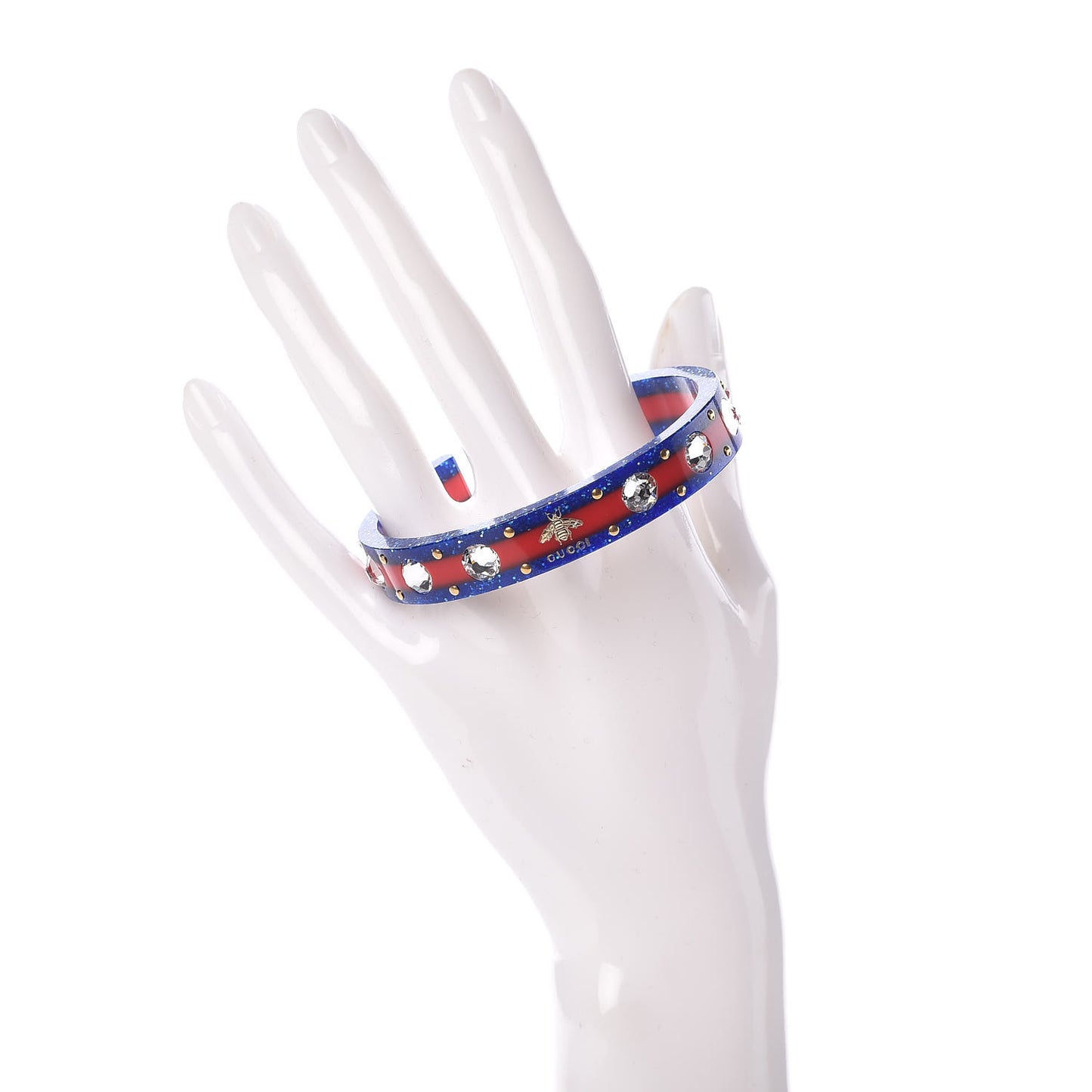 Crystal Web Cuff Blue Red